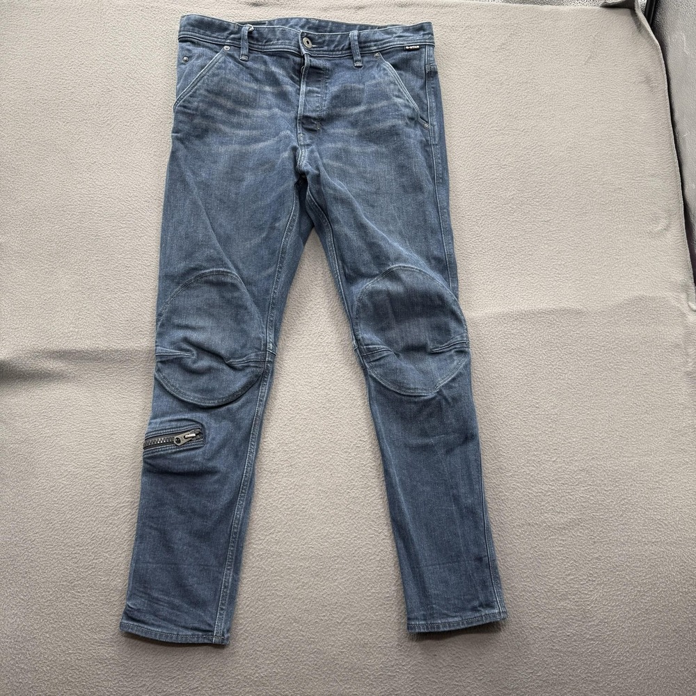 G-Star RAW Pilot 3D Slim Jeans Mens 30x29 (Fits 33/29) Blue Med Wash Tapered.